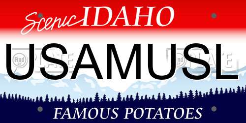 USAMUSL Idaho License Plate