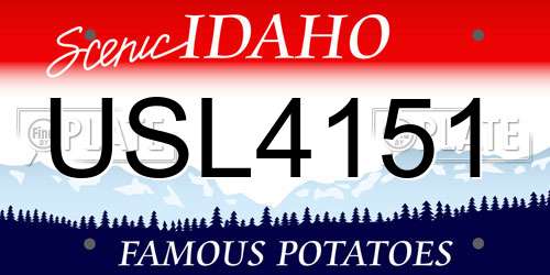 USL4151 Idaho License Plate