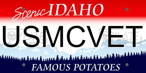 USMCVET Idaho License Plate
