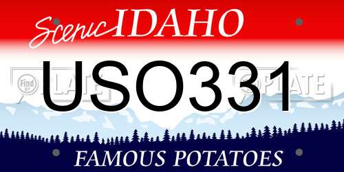 USO331 Idaho License Plate
