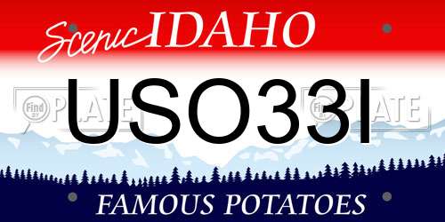 USO33I Idaho License Plate