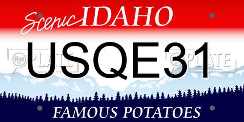 USQE31 Idaho License Plate