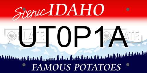 UT0P1A Idaho License Plate