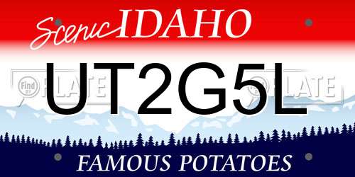 UT2G5L Idaho License Plate