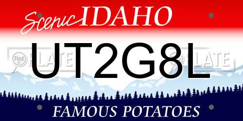 UT2G8L Idaho License Plate