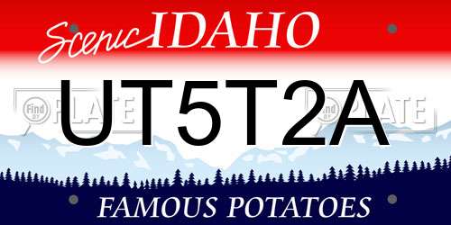 UT5T2A Idaho License Plate