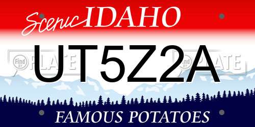 UT5Z2A Idaho License Plate