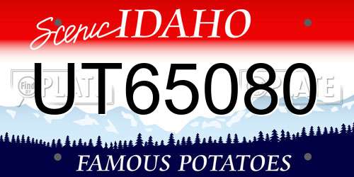 UT65080 Idaho License Plate