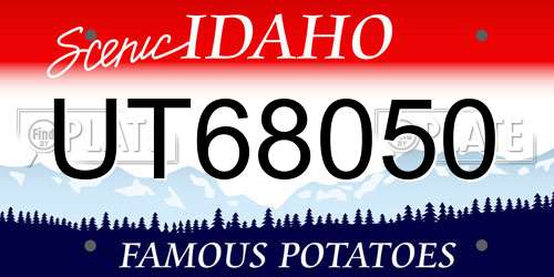 UT68050 Idaho License Plate