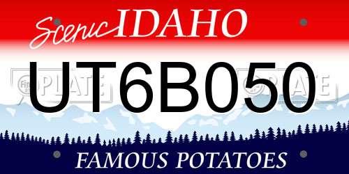 UT6B050 Idaho License Plate