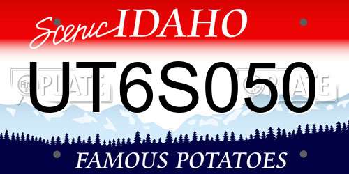 UT6S050 Idaho License Plate