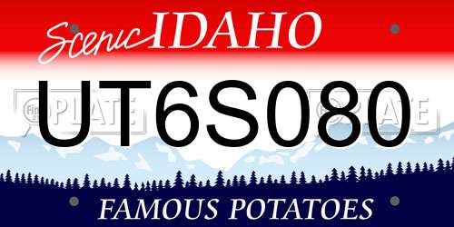 UT6S080 Idaho License Plate