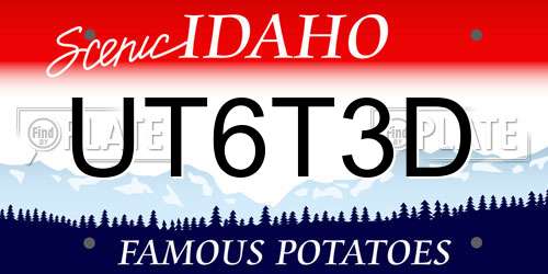 UT6T3D Idaho License Plate