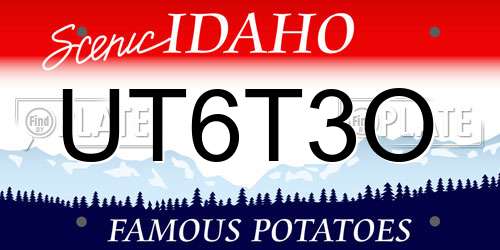UT6T3O Idaho License Plate
