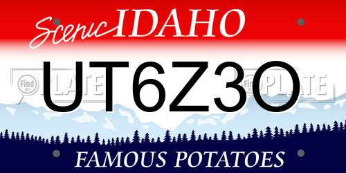 UT6Z3O Idaho License Plate