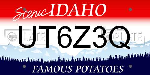 UT6Z3Q Idaho License Plate