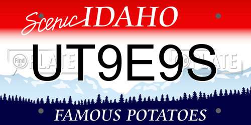 UT9E9S Idaho License Plate