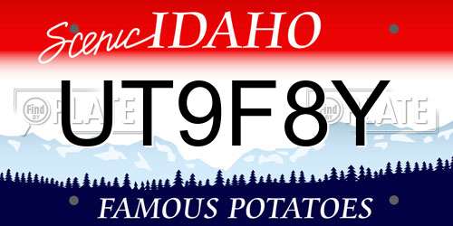 UT9F8Y Idaho License Plate