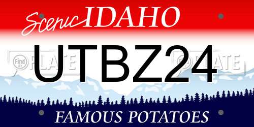 UTBZ24 Idaho License Plate