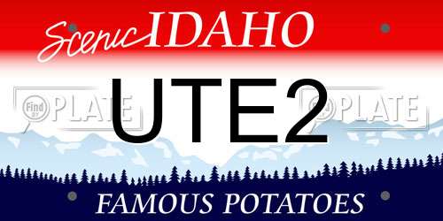 UTE2 Idaho License Plate