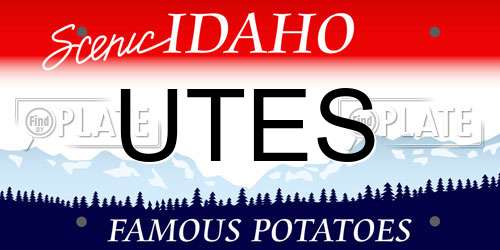 UTES Idaho License Plate