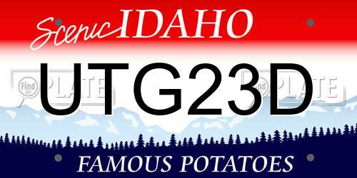 UTG23D Idaho License Plate