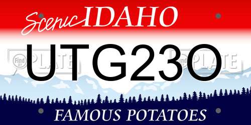 UTG23O Idaho License Plate