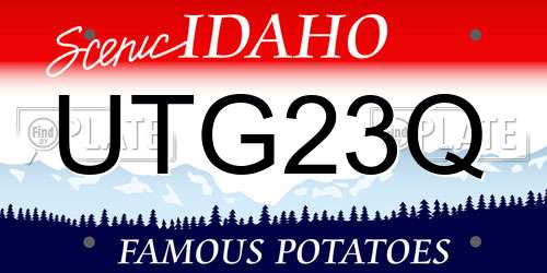 UTG23Q Idaho License Plate