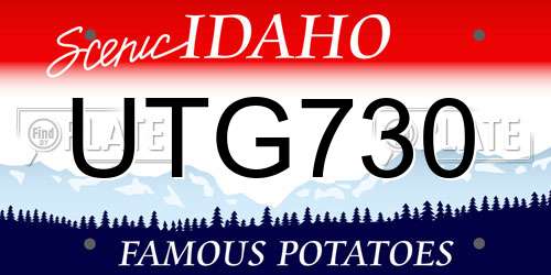 UTG730 Idaho License Plate