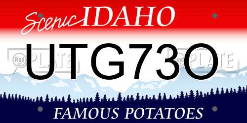 UTG73O Idaho License Plate