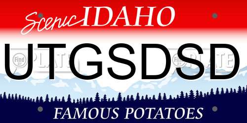 UTGSDSD Idaho License Plate