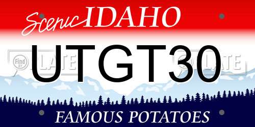 UTGT30 Idaho License Plate