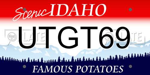 UTGT69 Idaho License Plate