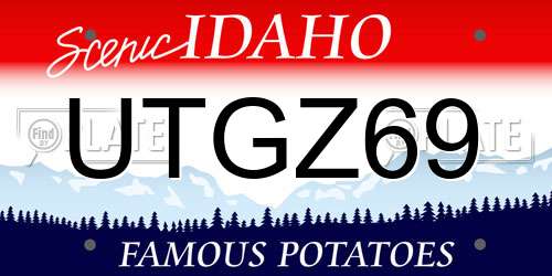 UTGZ69 Idaho License Plate