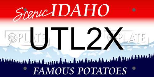 UTL2X Idaho License Plate