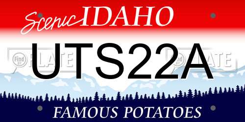 UTS22A Idaho License Plate