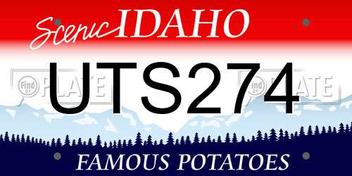 UTS274 Idaho License Plate