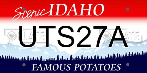 UTS27A Idaho License Plate