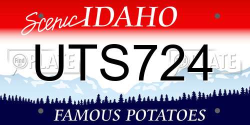 UTS724 Idaho License Plate