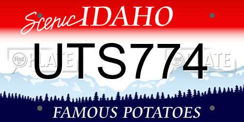 UTS774 Idaho License Plate
