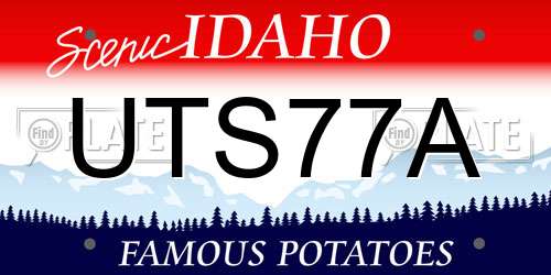 UTS77A Idaho License Plate
