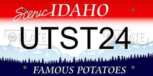 UTST24 Idaho License Plate