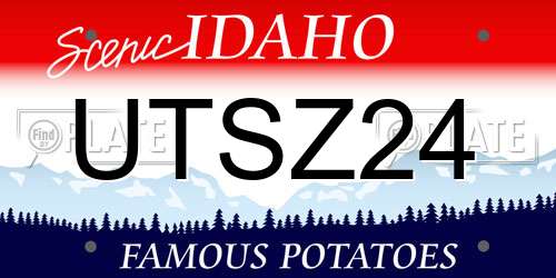 UTSZ24 Idaho License Plate