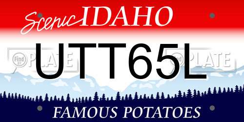 UTT65L Idaho License Plate