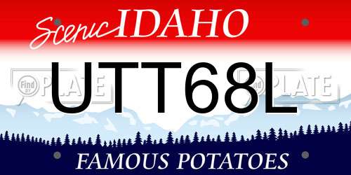 UTT68L Idaho License Plate