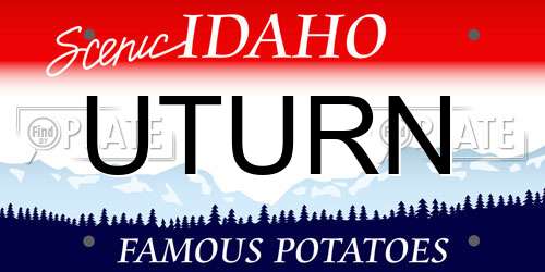 UTURN Idaho License Plate