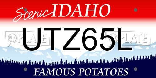 UTZ65L Idaho License Plate