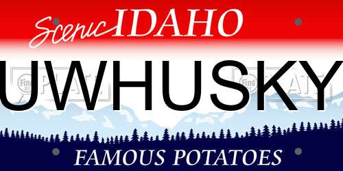 UWHUSKY Idaho License Plate