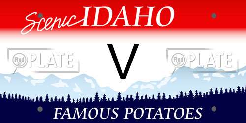 V Idaho License Plate