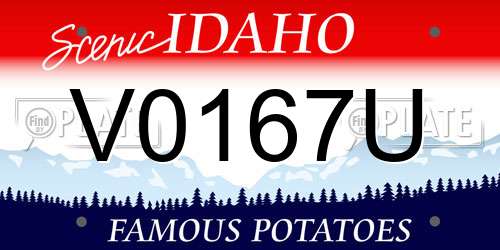 V0167U Idaho License Plate